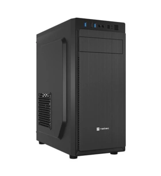 Carcasa NATEC ARACANTA Mid Tower NEGRU, Sloturi Expansiune 6, Drive Bays 1x3.5 inch 3x2.5 inch 1x5.25 inch, Ventilatoare Suportate 4 spate 1x80mm sau 1x90mm sau 1x120mm, lateral 1x120mm