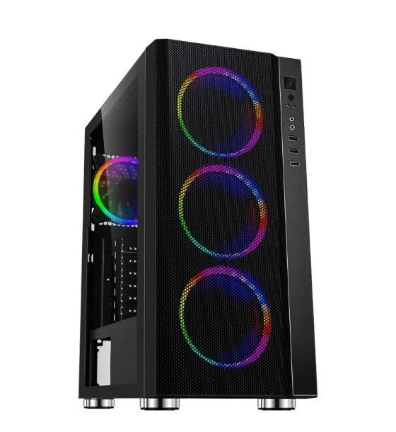 Carcasa Spacer Rainbow, ATX, Mid Tower NEGRU
