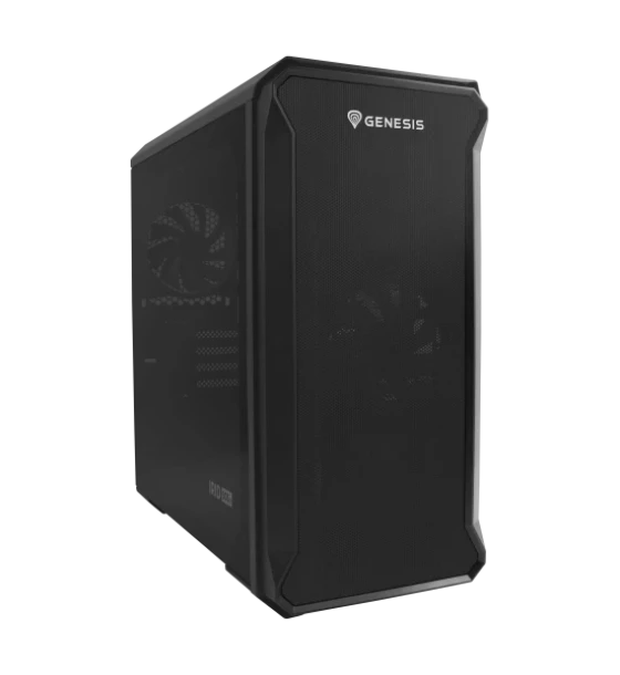 Carcasa GENESIS IRID 503 V2 Mini Tower NEGRU, Tempered Glass, Sloturi Expansiune 4, Drive Bays 2x3.5 inch 3x2.5 inch, Ventilatoare Suportate 6 spate 1x120mm, fata 3x120mm sau 2x140mm