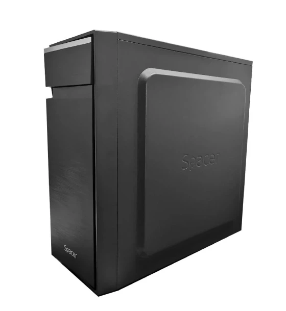 Carcasa Spacer Office, ATX, Mid Tower, NEGRU