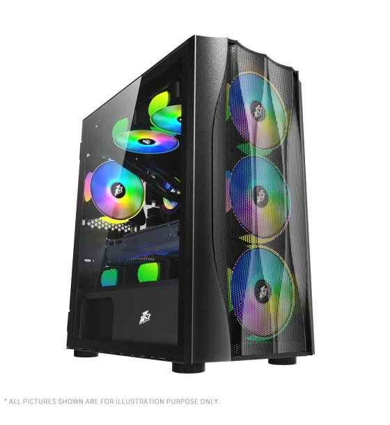 Carcasa 1STPLAYER Gaming X3-M-4F1-BK Full Tower NEGRU