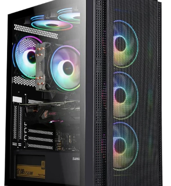 Carcasa gaming Serioux Quantum, fara sursa, tip middle tower, capac superior cu filtru magnetic de praf, panoul lateral sticla securizata, sasiu SPCC 0.6T, USB2.0x2+HD Audio, USB 3.0 x1