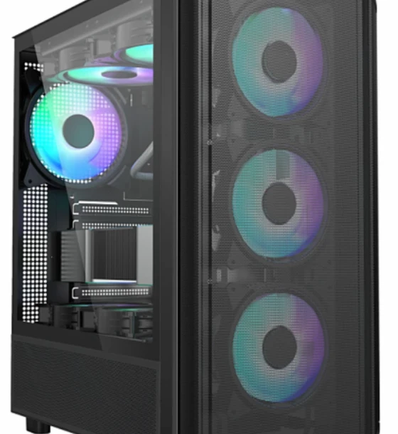 Carcasa gaming Serioux Vanguard, fara sursa, tip middle tower, capac superior cu filtru magnetic de praf, panoul lateral sticla securizata, sasiu SPCC 0.5T, USB2.0x2+HD Audio, USB 3.0 x1