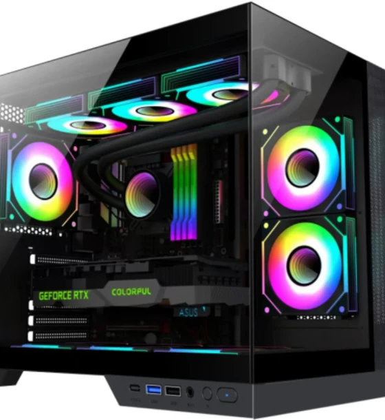 Carcasa gaming Serioux Shadow, fara sursa, tip middle towe, USB2.0x+HD Audio, USB3.0, porturi rezervate pentru ventialtor MN 2x120mm ventilatoare ARGB incluse