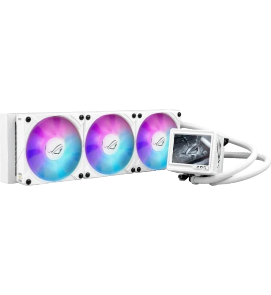 Cooler Procesor ASUS ROG RYUJIN III 360 ARGB EXTREME ALB, marime radiator 399.5mm, 3 ventilatoare ARGB, Viteza ventilatoare 2800 RPM +/- 10%, Viteza pompa 5100 +/- 10%, Suport AMD AM4, AM5