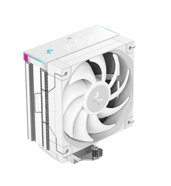 Cooler Procesor DEEPCOOL AK400 DIGITAL PRO ALB, marime heatsink 120x60x152mm, un ventilator, viteza ventilator 500-1750 RPM +/- 10%, Airflow 60.89 CFM, Suport AMD AM4/AM5