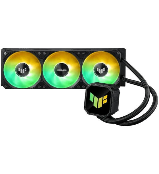 Cooler Procesor ASUS TUF GAMING LC III 360 ARGB NEGRU, marime radiator 397mm, 3x120mm, viteza ventilatoare 650-2600 RPM +/- 10%, Suport AMD AM5 AM4, suport INTEL LGA 1851