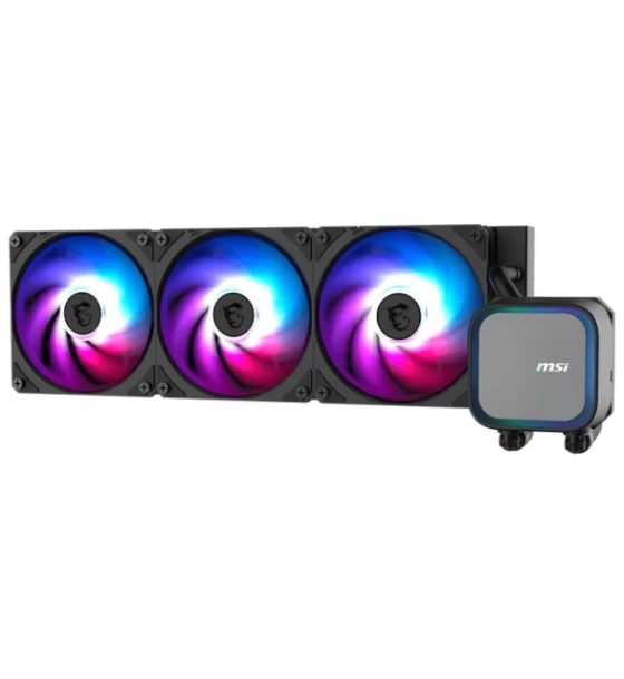 Cooler Procesor MSI MAG CORELIQUID A13 360 AIO NEGRU, marime radiator 360mm, 3 ventilatoare ARGB GEN2, Viteza pompa 3800 +/- 10%, Suport AMD AM4/AM5, suport INTEL LGA 1700, Airflow 62.6 CFM