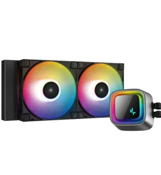 Cooler Procesor DEEPCOOL LS520 NEGRU, marime radiator 120mm, 2 ventilatoare ARGB, Viteza ventilatoare 500-2250 RPM +/- 10%, Viteza pompa 3100 +/- 10%, Suport AMD AM4/AM5/sTRX4/sTR4
