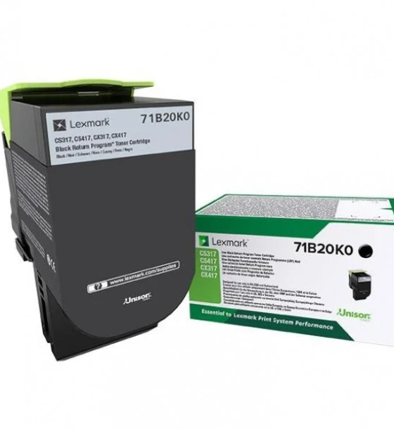 Toner Lexmark 71B20K0, black, return program, 3k, CX317DN/417DE/517DE/ CS317DN/417DN/517DE
