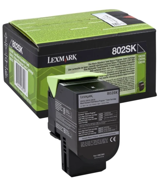 Toner Lexmark 80C2SK0, black, 2.5 k, CX310dn, CX310n, CX410de, CX410de with 3 year Onsite Service, CX410dte, CX410e, CX510de, CX510de Statoil, CX510dhe, CX510dthe