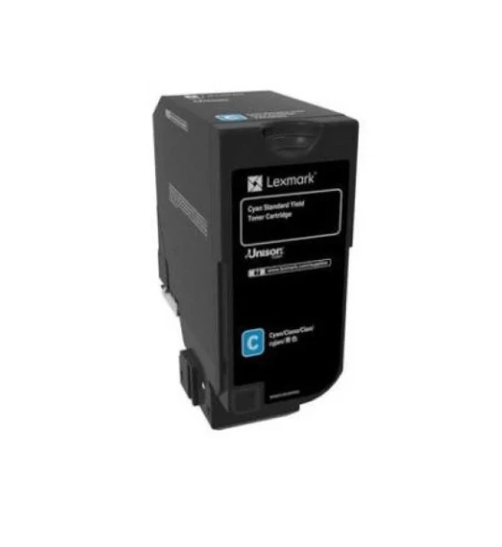 Toner Lexmark 74C20CE cyan, 3k, compatibil cu CX725de, CX725dhe, CX725dthe, CS725de, CS720de, CS720dte, CS725dte
