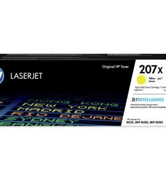 Cartus toner HP 207X High Yield, yellow, 2450 pagini, HP Color LaserJet Pro M255dw, HP Color LaserJet Pro MFP M282nw, HP Color LaserJet Pro MFP M283fdn, HP Color LaserJet Pro MFP M283fdw