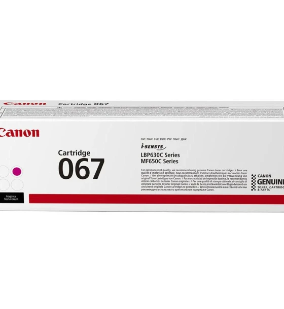 Toner Canon CRG067M, MAGENTA, capacitate 1250 pagini, pentru LBP-631/LBP-631-cw/LBP-633/LBP-633cdw/CRG-067Y / CRG067Y / MF-651/MF- 651cw/MF-655/MF-655cdw/MF-657/MF-657cdw