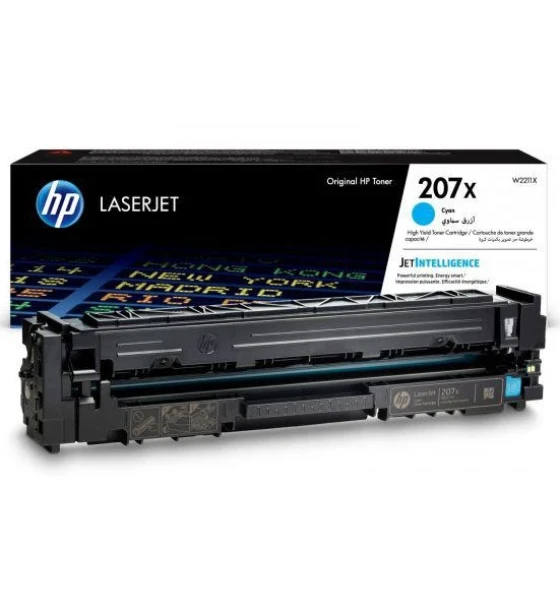 Cartus toner HP 207X High Yield, cyan, 2450 pagini, HP Color LaserJet Pro M255dw, HP Color LaserJet Pro MFP M283fdw