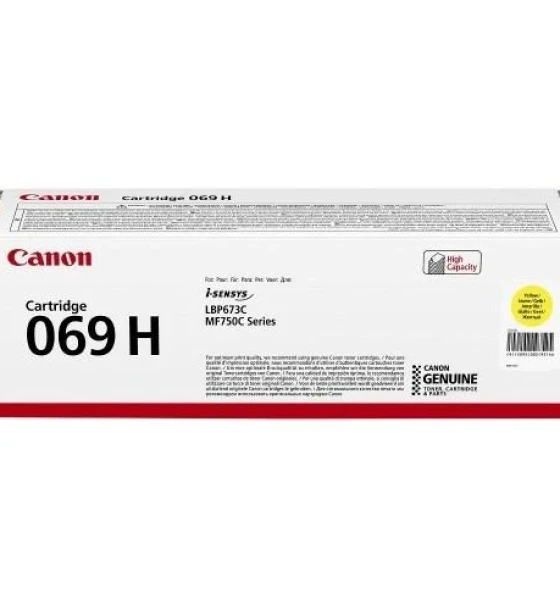Toner Canon CRG069HY, Galben, capacitate 5500 pagini, pentru i-SENSYS LBP673Cdw, MF754Cdw, MF752Cdw