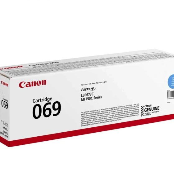 Toner Canon CRG069C, Cyan, capacitate 1900 pagini, pentru i-SENSYS LBP673Cdw, MF754Cdw, MF752Cdw