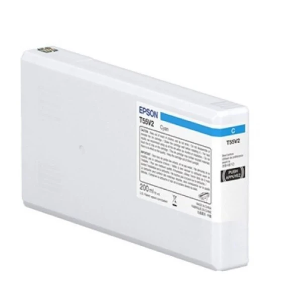 EPSON T55W2 CYAN INK CARTRIDGE, Ultrachrome HDR, Capacitate 200ml, Compatibil cu SureColor P5300