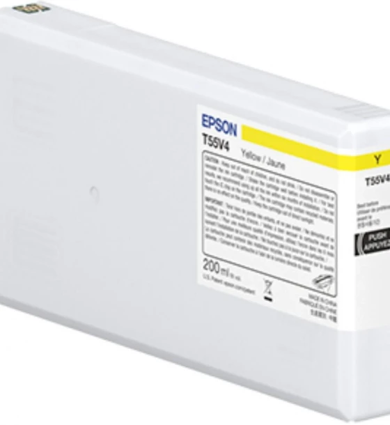 EPSON T55W4 YELLOW INK CARTRIDGE, Ultrachrome HDR, Capacitate 200ml, Compatibil cu SureColor P5300