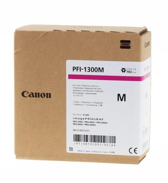 Cartus cerneala Canon PFI-1300M, magenta, capacitate 330ml, pentru Canon imagePROGRAF, PRO-2000, PRO-4000, PRO-4000, PRO-6000S