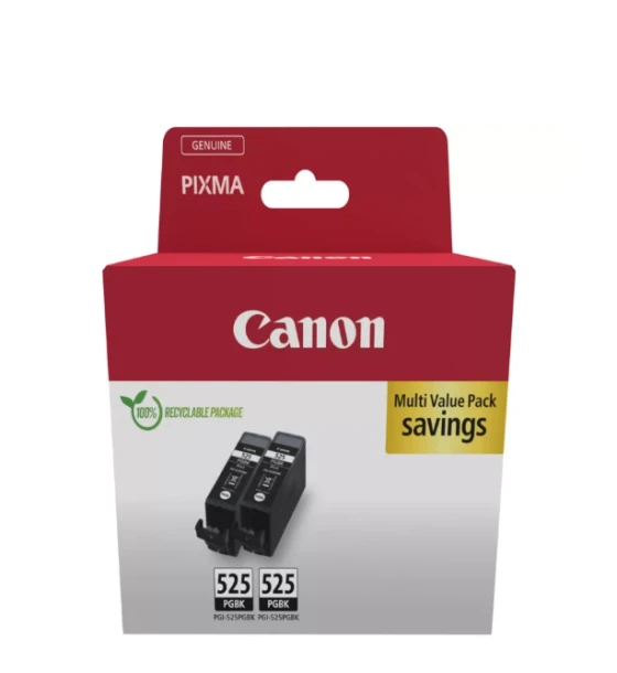 Cartus cerneala Canon pachet cerneala PGI-525 2 pack, capacitate 323 pagini/19ml, compatibil cu pixma iP4850, pixma MG5150, pixma MG5250, pixma MG6150, pixma MG8150, pixma MX715, pixma MX885, pixma MX895