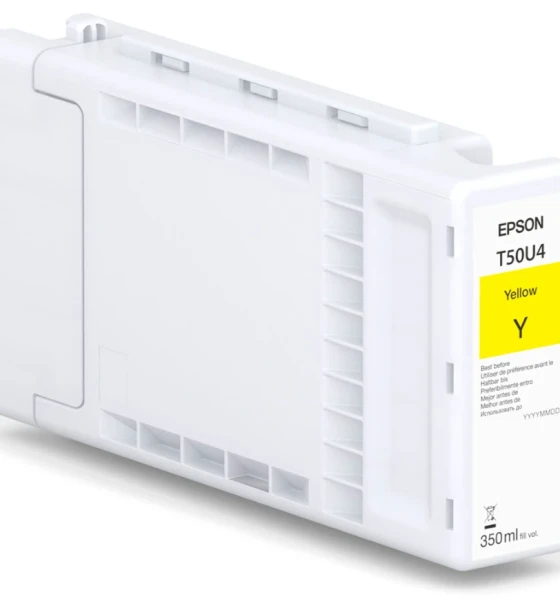 Cartus cerneala Epson UltraChrome XD3 350ml T50U4 Yellow Pigment Ink Cartridge, compatibilitate SureColor T3760D, SureColor T5760D, SureColor T5760DM, SureColor T7760D, SureColor T7760DM