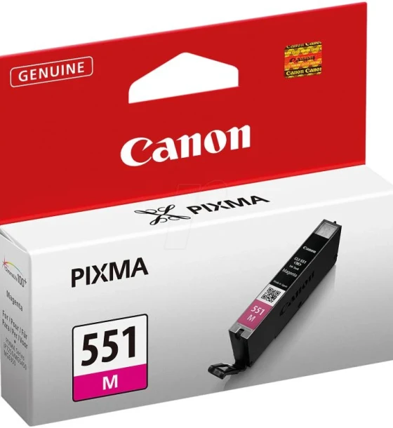 Cartus cerneala Canon CLI-551M, magenta, capacitate 7ml, pentru Canon Pixma IP7250, Pixma IP8750, Pixma IX6850, Pixma MG5450, Pixma MG5550, Pixma MG6350, Pixma MG6450, Pixma MG7150