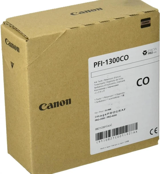 Cartus cerneala Canon PFI-1300CHO, chroma optimizer, transparent, capacitate 330ml, pentru Canon imagePROGRAF PRO-2000 si PRO-4000