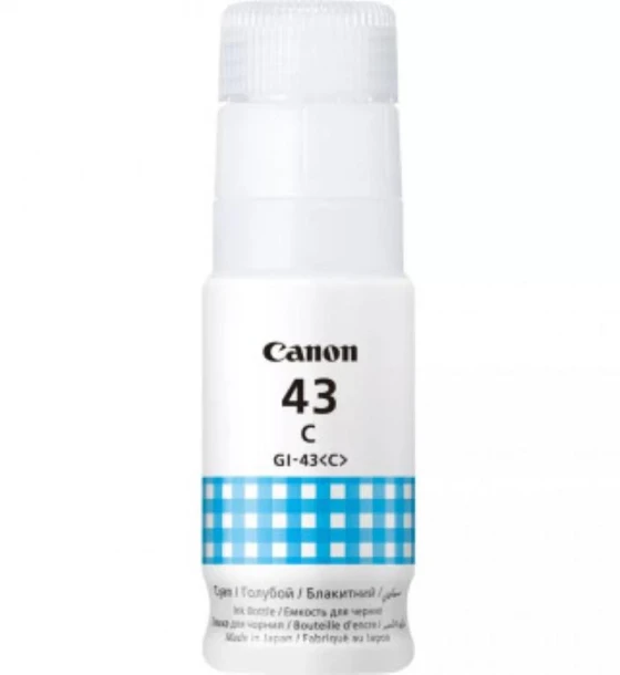Cartus cerneala Canon GI-43C, culoare cyan, capacitate 3800 pagini, 60ml, pentru Canon Pixma G540, G640
