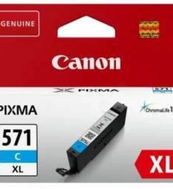 Cartus cerneala Canon CLI-571XL, cyan, capacitate 11ml, pentru Canon Pixma MG6850/MG6851, Canon Pixma MG5750/MG5751, Canon Pixma MG7750/MG7751/MG7752