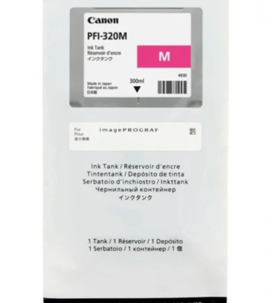 Cartus cerneala Canon PFI-320M, magenta, capacitate 300ml, pentru Canon TM 200/205/300