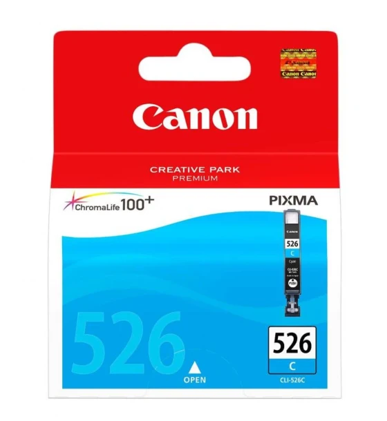 Cartus cerneala Canon CLI-526C, cyan, pentru Canon Pixma IP4850, Pixma IP4950, Pixma IX6550, Pixma MG5150, Pixma MG5250, Pixma MG5350, Pixma MG6150, Pixma MG6250, Pixma MG8150, Pixma MG8250