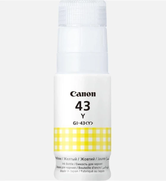 Cartus cerneala Canon GI-43Y, culoare yellow, capacitate 3800 pagini, 60ml, pentru Canon Pixma G540, G640