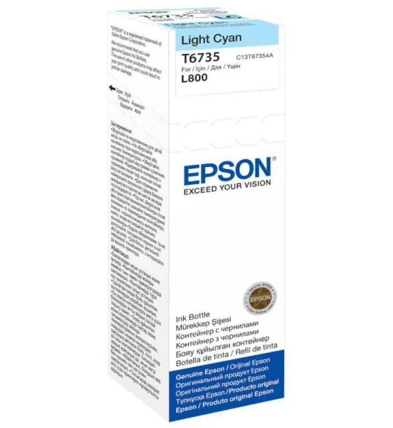 Cartus cerneala Epson T6735, light cyan, capacitate 70ml, pentru Epson L800