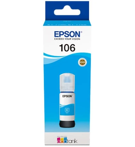 Cartus cerneala Epson 106 ECOTANK, cyan, capacitate 70ml, pentru L7160, L7180