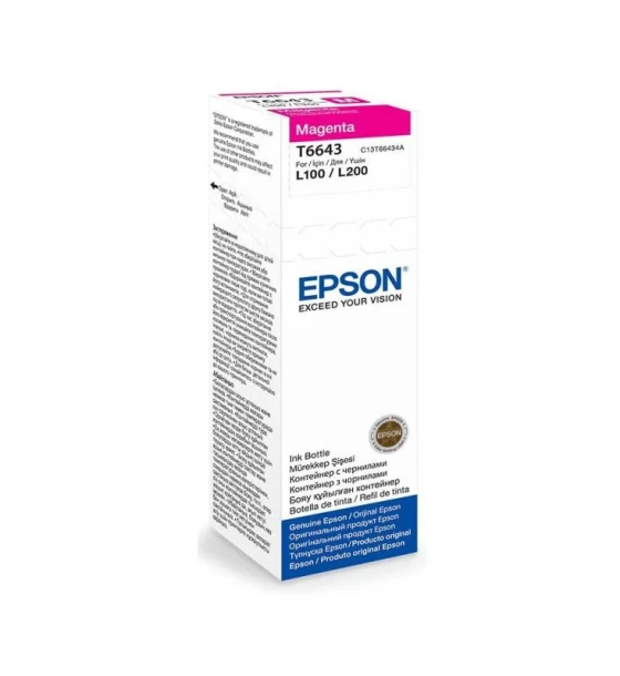 Cartus cerneala Epson T6643, magenta, capacitate 70ml, pentru echipamente CISS L100/L110/L200/L210/L300/L355/L550