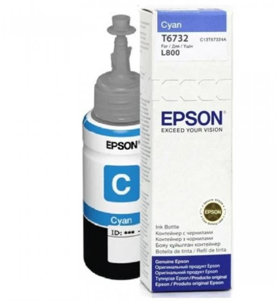 Cartus cerneala Epson T6732, cyan, capacitate 70ml, pentru Epson L800