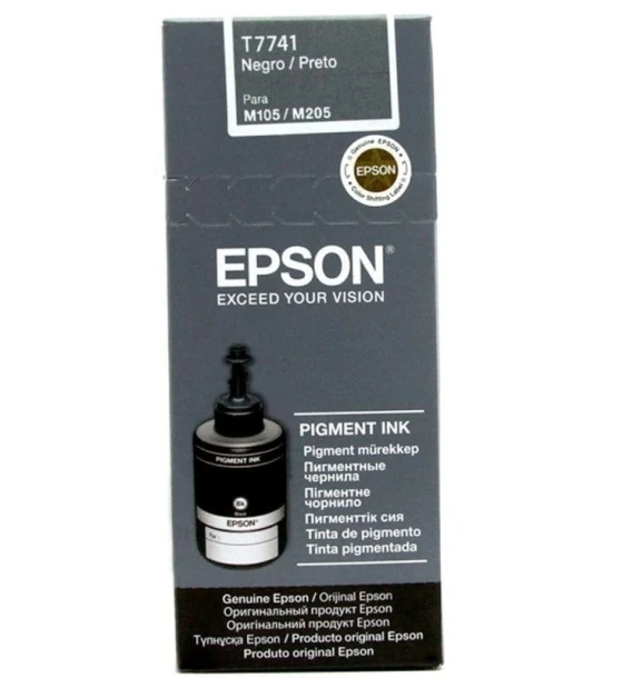 Cartus cerneala Epson T7741, capacitate 140ml pagini, pentru echipamente CISS monocrom M100/M105/M200