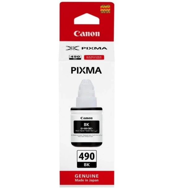 Cartus cerneala Canon GI-490 BK, pigment black, capacitate 135ml, pentru echipamente CISS G1400/G2400/G3400/G4400/G1411/G2411/G3411/G4411