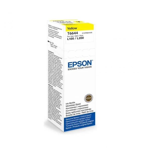 Cartus cerneala Epson T6644, yellow, capacitate 70ml, pentru echipamente CISS L100/L110/L200/L210/L300/L355/L550