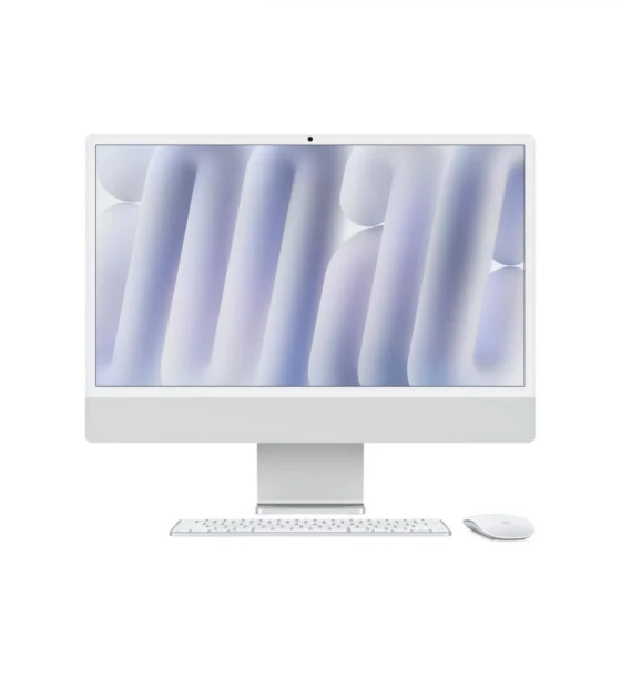 All in One PC Apple iMAC 24 inch Retina 4.5k/ Apple M4 CPU 8-core, GPU 8-core, Neural Engine16-core /16GB/256GB - Silver - INT KB 2024
