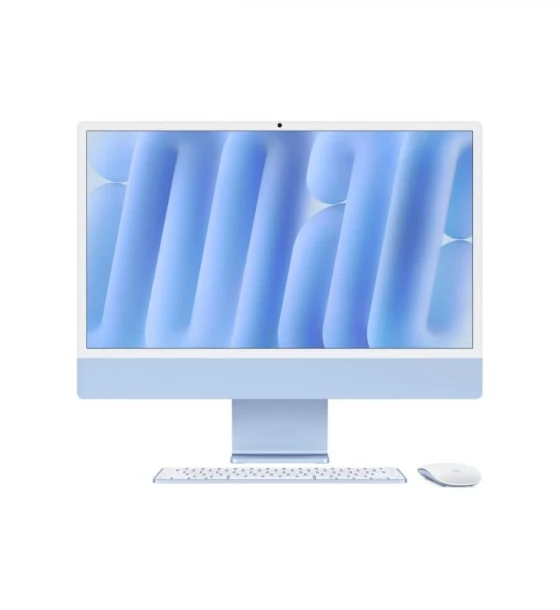 All in One PC Apple iMAC 24 inch Retina 4.5k/ Apple M4 CPU 10-core, GPU 10-core, Neural Engine16-core /16GB/256GB - Blue - INT KB 2024