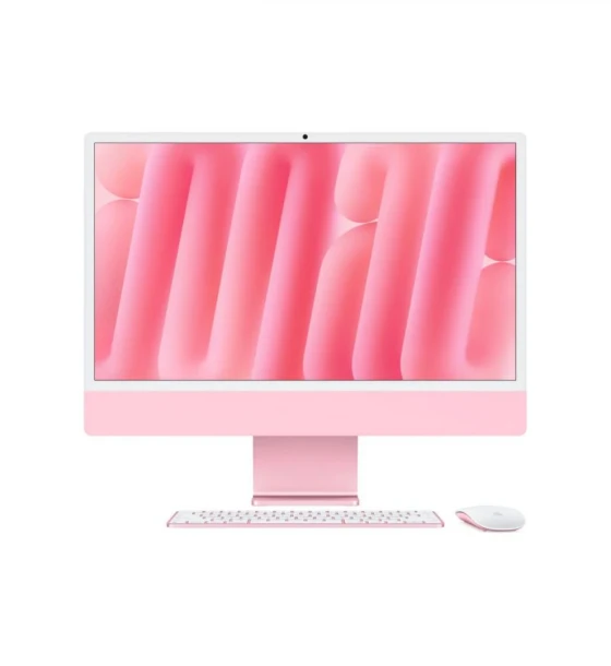 All in One PC Apple iMAC 24 inch Retina 4.5k/ Apple M4 CPU 8-core, GPU 8-core, Neural Engine16-core /16GB/256GB - Pink - INT KB 2024