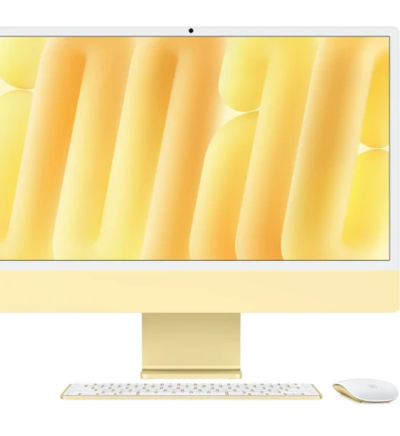 All in One PC Apple iMAC 24 inch Retina 4.5k/ Apple M4 CPU 8-core, GPU 8-core, Neural Engine16-core /16GB/512GB - Yellow - INT KB 2024