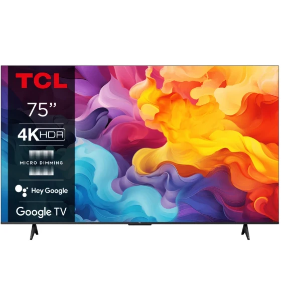 Televizor TCL LED 75V6B, 189 cm, Smart Google TV, 4K Ultra HD, Clasa E