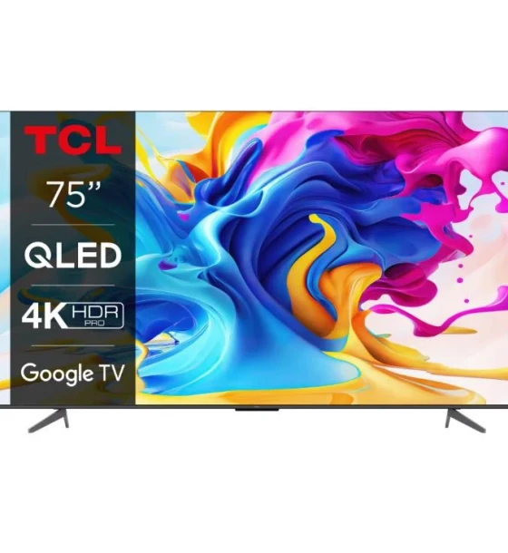 Televizor TCL QLED 75C645, 189 cm 75 inch, Smart Google TV, 4K, 120Hz FHD