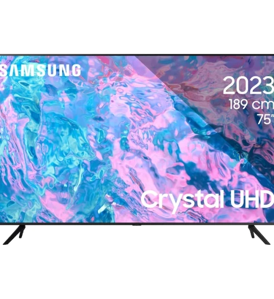 Televizor SAMSUNG LED 75CU7172, 189 cm, Smart, 4K Ultra HD, Clasa F Model 2023