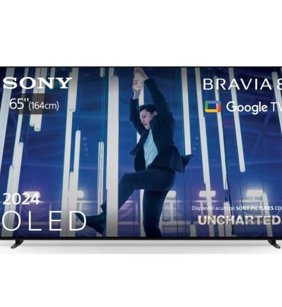 Televizor Sony BRAVIA 8 LED 65XR80, 164 cm, Smart Google TV, 4K Ultra HD, 100 Hz, Clasa E Model 2024