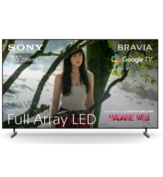 Televizor Sony BRAVIA LED 55X85L, 139 cm, Smart Google TV, 4K Ultra HD, 100Hz, Clasa F Model 2023