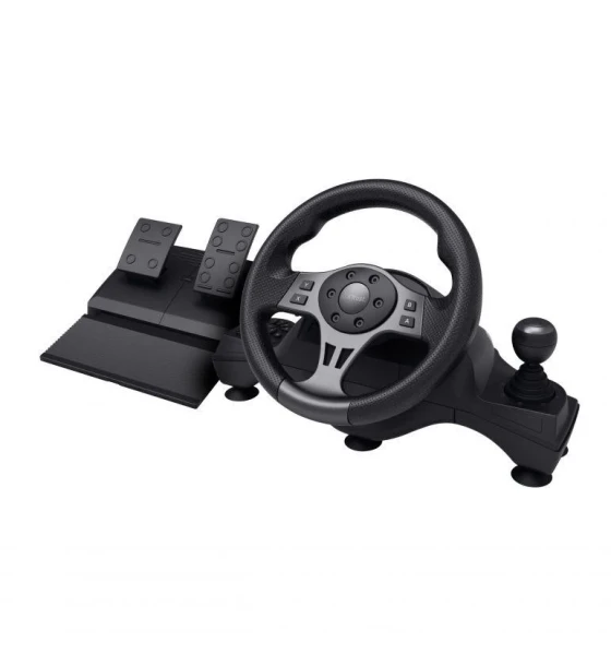 Gamepad Volan racing Trust GXT 289 Movi, conectivitate cu fir, 25 de butoane, console compatibile Nintendo Switch, Xbox Series S, Xbox Series X, Xbox One X, Xbox One S, Xbox One, PS4, PS4 Original